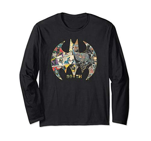 Batman 80th Anniversary Shield Logo Long Sleeve T-Shirt