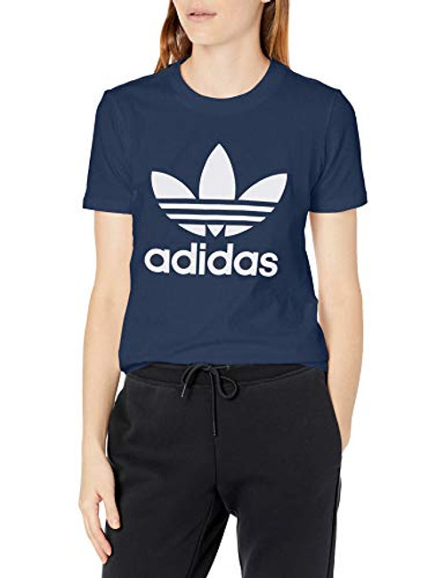 adidas Originals womens Trefoil Tee Collegiate NavyWhite X-Large adidas Originals womens Trefoil Tee Collegiate NavyWhite X-Large