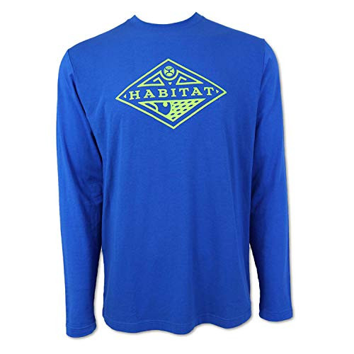 HOOEY Graphite Habitat Bamboo Long Sleeve T-Shirt Navygrn