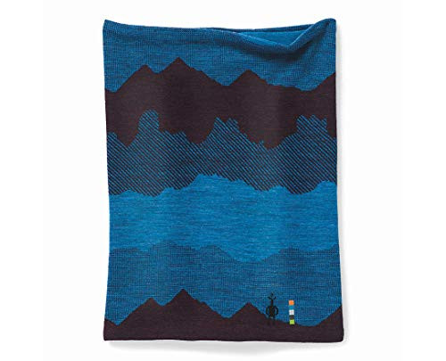 Smartwool NTS Mid Reversible Pattern Neck Gaiter Woodsmoke Mountain Scape One Size