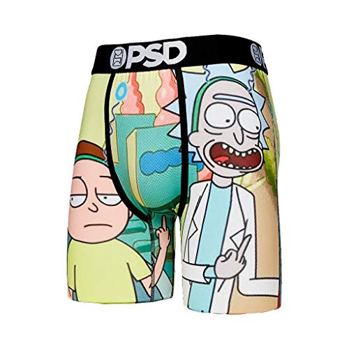 PSD Underwear Mens Rick and Morty 2 Birds Boxer Briefs Green Large