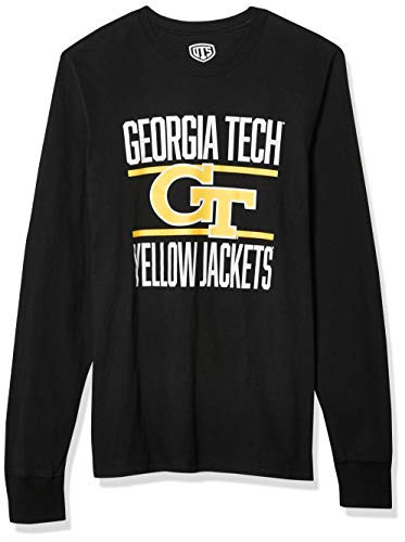 OTS NCAA Georgia Tech Mens Rival Long Sleeve Tee Double Bar Medium