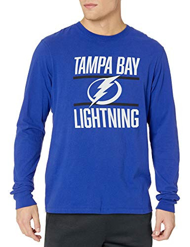 OTS NHL Tampa Bay Lightning Mens Rival Long Sleeve Tee Double Bar X-Large