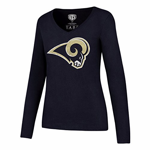 OTS NFL Los Angeles Rams Womens Rival Long Sleeve Tee Distressed Logo Large OTS NFL Los Angeles Rams Womens Rival Long Sleeve Tee Distressed Logo Large