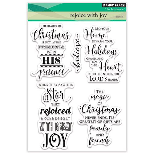 Penny Black Clear Stamp Set, 30-384,Rejoice with Joy