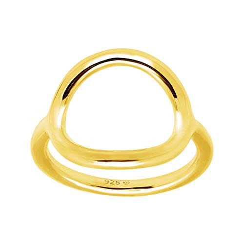 Silpada Karma Open Circle Ring in 18K Gold-Plated Sterling Silver Size 10