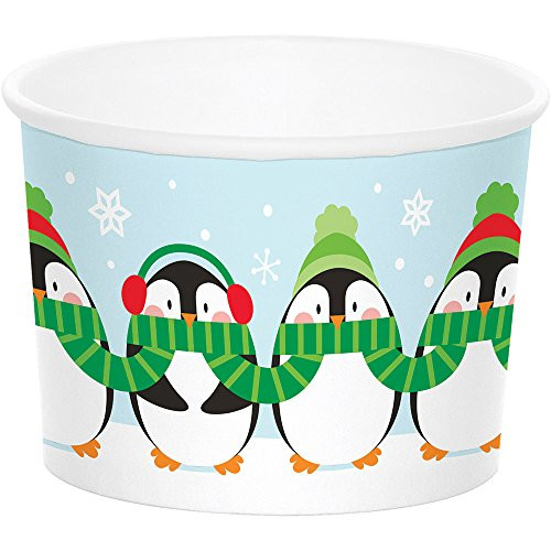 Creative Converting 72-Count Paper Treat Cups Penguins with Scarves