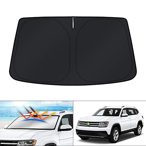 KUST Windshield Sun Shade for Volkswagen VW Atlas 2018 2019 2020 2021 Sunshade Foldable Sun Visor Protector Blocks UV Rays Keep Your Car Cooler
