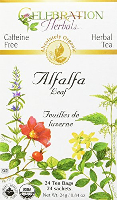 CELEBRATION HERBALS Alfalfa Leaf Tea Organic 24 Bag, 0.02 Pound CELEBRATION HERBALS Alfalfa Leaf Tea Organic 24 Bag, 0.02 Pound