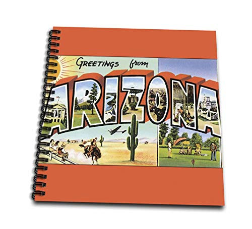 3dRose Greetings from Arizona Scenic Vintage Postcard Design-Memory Book 12 by 12 db-180215-2 3dRose Greetings from Arizona Scenic Vintage Postcard Design-Memory Book 12 by 12 db-180215-2