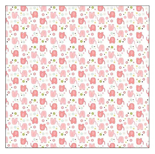 Echo Park Paper Company EPPBJGT79007 Bundle Of Joy Girl 12x12 Elephants Scrapbooking Paper