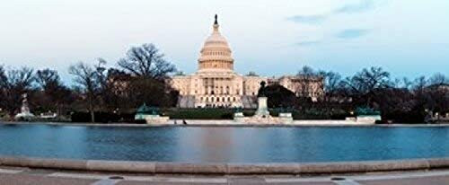 Posterazzi Government dusk Capitol Building National Mall Washington DC USA Poster Print 30 x 13