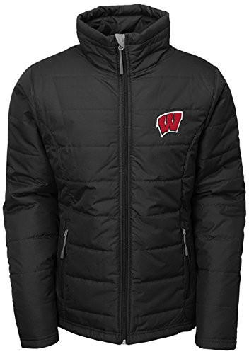 NCAA by Outerstuff NCAA Wisconsin Badgers Youth Girls Cheer Squad Ultra Lite Full Zip Jacket Black Youth Large14