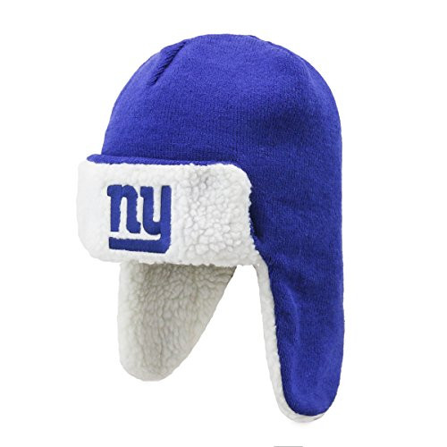OTS NFL New York Giants Mens Breck Sherpa Hunter Knit Cap Team Color One Size OTS NFL New York Giants Mens Breck Sherpa Hunter Knit Cap Team Color One Size