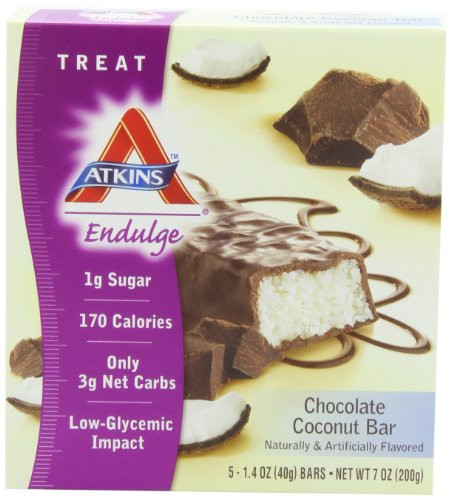 Atkins Endulge Bars Chocolate Coconut 5-Count 1_4-Ounce Bars Pack of 3