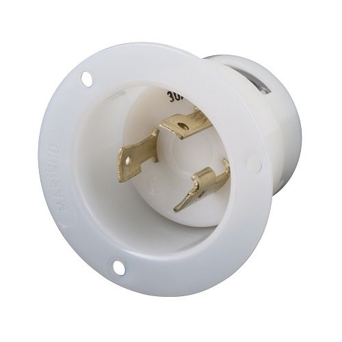 Marinco Power Products 305FI.OEM Flanged Inlet Locking Master/50, 30 Amp, 125V