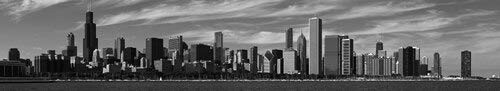 City skyline at the waterfront Chicago Cook County Illinois USA Poster Print 44 x 9
