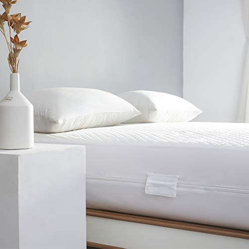 Twin Waterproof Bamboo Mattress Protector Zippered-360 Top Removable Mattress Encasement-Cooling Bed Bug Mattress Cover 10-13 Deep-Hypoallergenic Twin Waterproof Bamboo Mattress Protector Zippered-360 Top Removable Mattress Encasement-Cooling Bed Bug Mattress Cover 10-13 Deep-Hypoallergenic