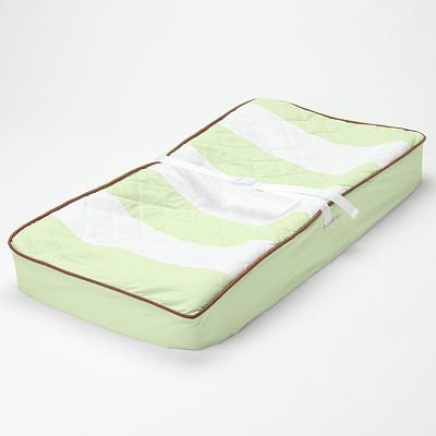 Bacati - Metro LimeWhiteChocolate Quilted Changing Pad Cover