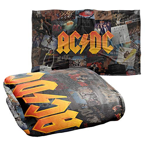 Trevco ACDC Albums Silky Touch Super Soft Throw Blanket 36 x 58