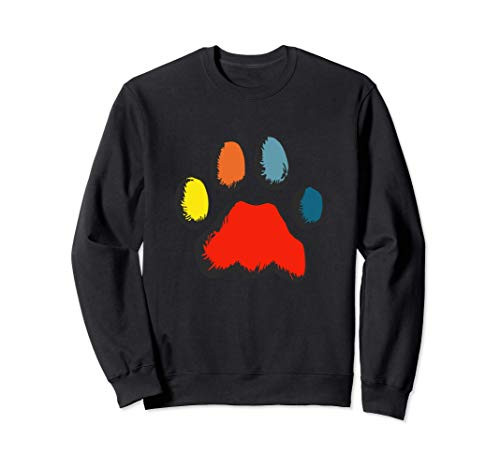 Cute Puppy Dog Cat Lover Paw Print Veterinarian Vet Tech Sweatshirt