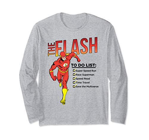 DC Comics The Flash To Do List Long Sleeve T-Shirt