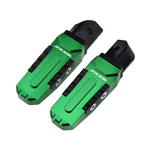 Motorcycle CNC Aluminum rear passenger Foot Pegs pedals Footrests For KAWASAKI ZX-10R ZX10R Green