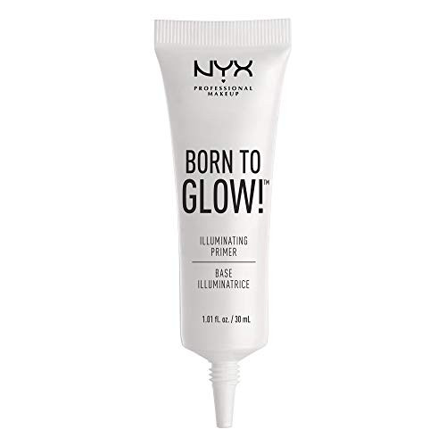 NYX Professional Makeup Born To Glow Primer 2-in-1 Primer and Highlighter for Natural Dewy Glowing Makeup Base Targeting Dull Skin