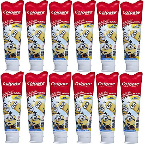 Colgate Kids Toothpaste with Anticavity Fluoride Minions 4_6 Ounce Pack of 12 Colgate Kids Toothpaste with Anticavity Fluoride Minions 4_6 Ounce Pack of 12