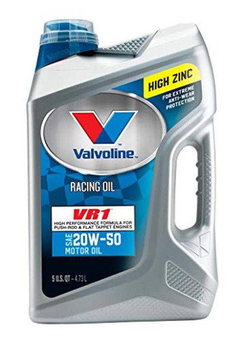 Valvoline VR1 Racing SAE 20W-50 Motor Oil 5 QT Model881172 Valvoline VR1 Racing SAE 20W-50 Motor Oil 5 QT Model881172