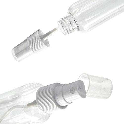 Plastic Spray Bottles Empty Fine Mist Spray Bottles 50ml Clear Refillable Container Mini Travel Spray Bottle with Fine Mist Sprayer for Alcohol Perfume Essential Oils