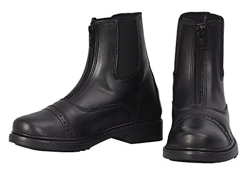 TuffRider Childrens Starter Front Zip Paddock Boots Black 12