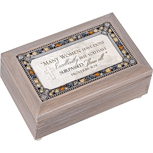 Cottage Garden Many Women Excellently Surpassed Brushed Pewter Jewelry Music Box Plays Amazing Grace Cottage Garden Many Women Excellently Surpassed Brushed Pewter Jewelry Music Box Plays Amazing Grace