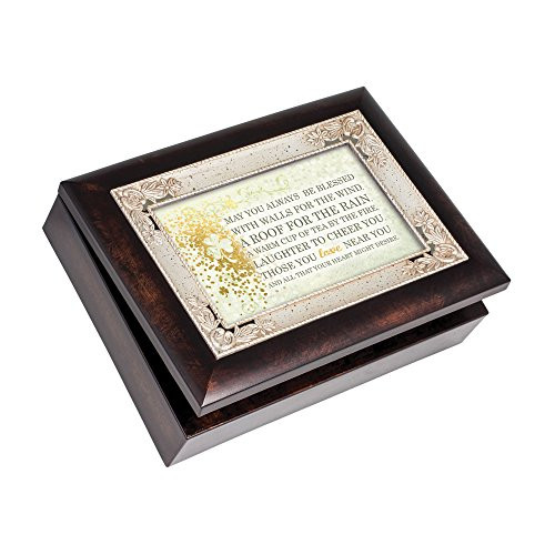 Cottage Garden May You Always Be Blessed Burlwood Jewelry Music Box Plays Irish Eyes Smiling Cottage Garden May You Always Be Blessed Burlwood Jewelry Music Box Plays Irish Eyes Smiling