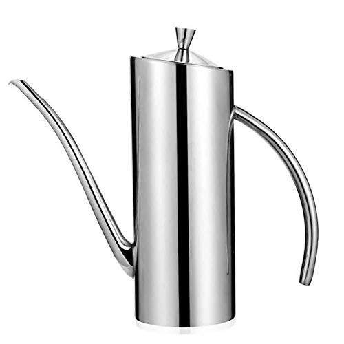 Olive Oil Can Stainless Steel Olive Oil Dispenser Bottle with Drip-Free Spout Oil Can Pot Drizzler Leakproof Oil Pot Oil Drizzler Oil Dispenser Kitchen Storage Container