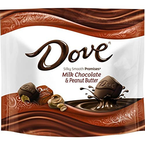 DOVE PROMISES Peanut Butter Milk Chocolate Candy 7_61-Ounce Bag Pack of 8 DOVE PROMISES Peanut Butter Milk Chocolate Candy 7_61-Ounce Bag Pack of 8