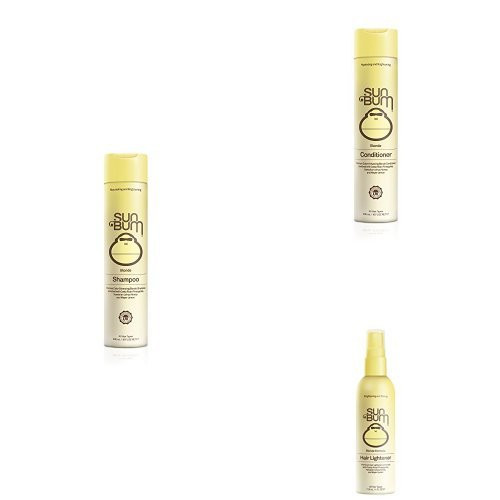 Sun Bum Blonde Variety Pack - Blonde Formula Daily Shampoo Blonde Formula Daily Conditioner Blonde Hair Lightener