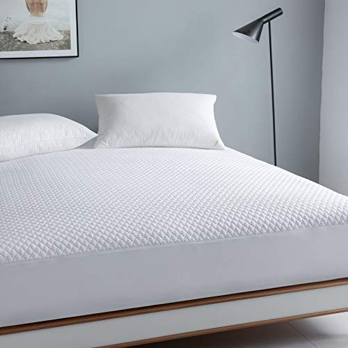 Reaks King Size Bed Waterproof Fitted Mattress Protector-Cooling Mattress Pad Cover with Deep Pocket Up to 18-Hypoallergenic-Vinyl Free Reaks King Size Bed Waterproof Fitted Mattress Protector-Cooling Mattress Pad Cover with Deep Pocket Up to 18-Hypoallergenic-Vinyl Free
