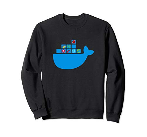 Docker React Node Js Ruby Rail Python Hackathon Tech Startup Sweatshirt