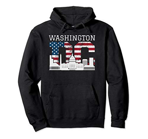 Washington DC Capitol Hill USA Flag Souvenir Hoodie