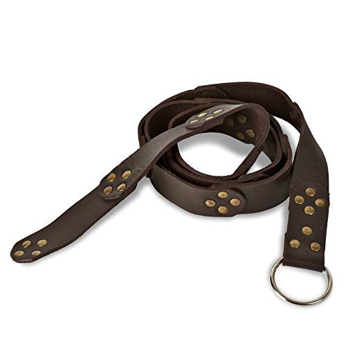 Medieval Gears Brand Brown Medieval Leather Ring Belt Renaissance Dressing SCA LARP Costume Cloth
