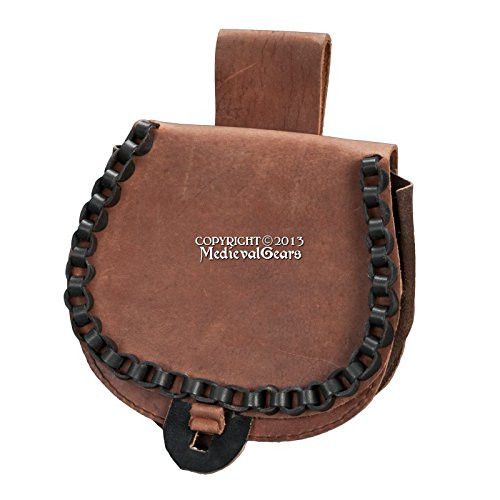 Medieval Gears Brand Wild West Genuine Leather Belt Pouch for Medieval Renaissance Fair SCA LARP BR