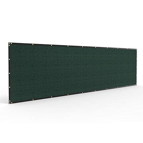 Windscreen4less Heavy Duty Privacy Screen Fence in Color Solid Green 5 x 25 Brass Grommets 150 GSM - Customized