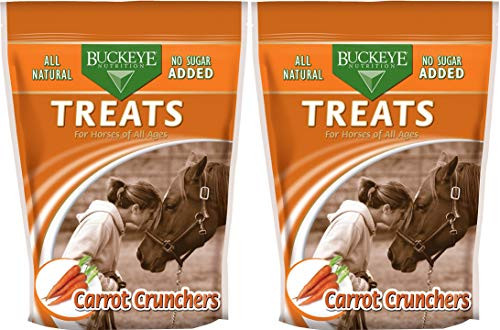 Buckeye Nutrition 2 Pack of Carrot Crunchers Horse Treats 4 Pounds Each All Natural No Sugar Added