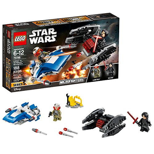 LEGO Star Wars The Last Jedi A-Wing vs_ TIE Silencer Microfighters 75196 Building Kit 188 Pieces Discontinued by Manufacturer