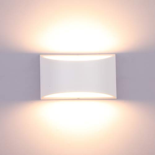 Lightess Dimmable Wall Sconces Modern LED Wall Lamp 12W Indoor Wall Sconce Up Down Hallway Wall Mounted Light Fixtures for Bedroom Living Room Warm White