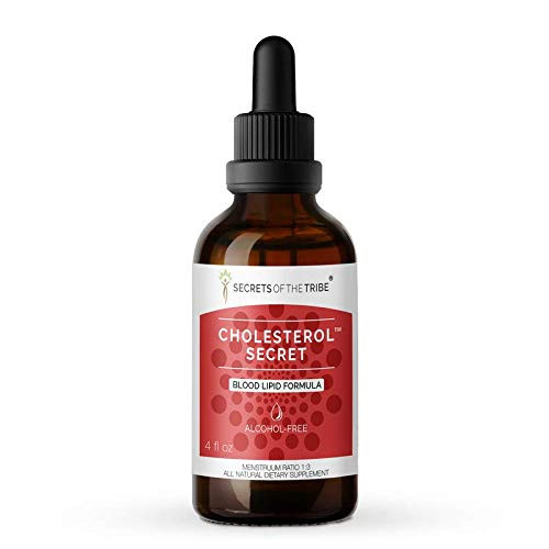 Secrets Of The Tribe - Cholesterol Secret Blood Lipid Formula Herbal Supplement Blend Drops Alcohol-Free Liquid Extract 4 fl oz Secrets Of The Tribe - Cholesterol Secret Blood Lipid Formula Herbal Supplement Blend Drops Alcohol-Free Liquid Extract 4 fl oz