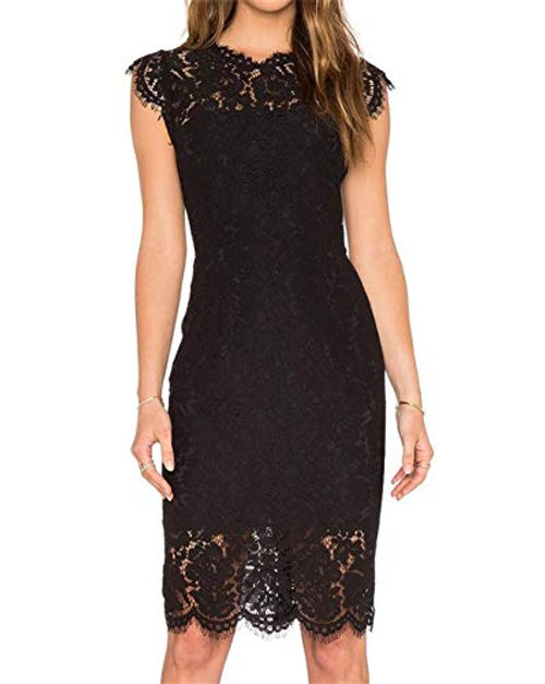 Womens Sleeveless Floral Lace Slim Evening Cocktail Mini Dress for Party DM261 XXL Black Womens Sleeveless Floral Lace Slim Evening Cocktail Mini Dress for Party DM261 XXL Black