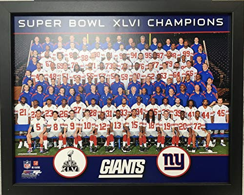 New York Giants Super Bowl XLVI Team Photo Size 12 x 15 Framed