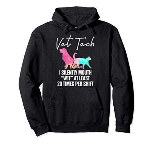 Vet Tech Silently Funny Veterinary Technician Pullover Hoodie Vet Tech Silently Funny Veterinary Technician Pullover Hoodie